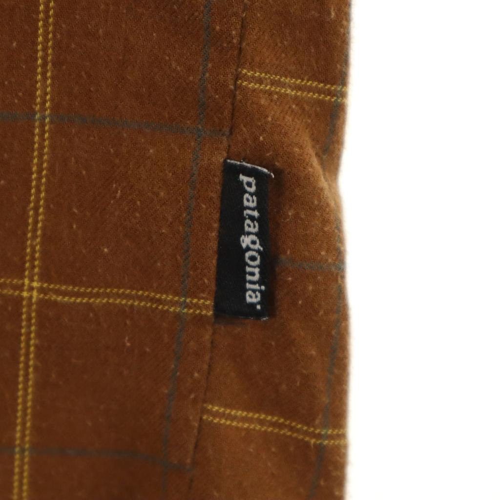 patagonia Check Pattern Long sleeve shirt S Brown 53856 Outdoor Men's Used