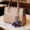 Keychain Pendant 3D Electroplated Mermaid Design Sparkling Rhinestones Inlaid Key Chain with Lobster Clasp Key Ring Bags Accessories