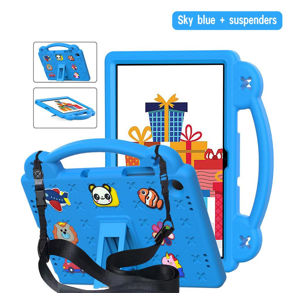 Cartoon Kids Case for Samsung Galaxy Tab S7 S8 S9 S11 A9 A11 Plus S6 A7 S10 Lite Tablet Cover Shockproof Strap With A Bracket