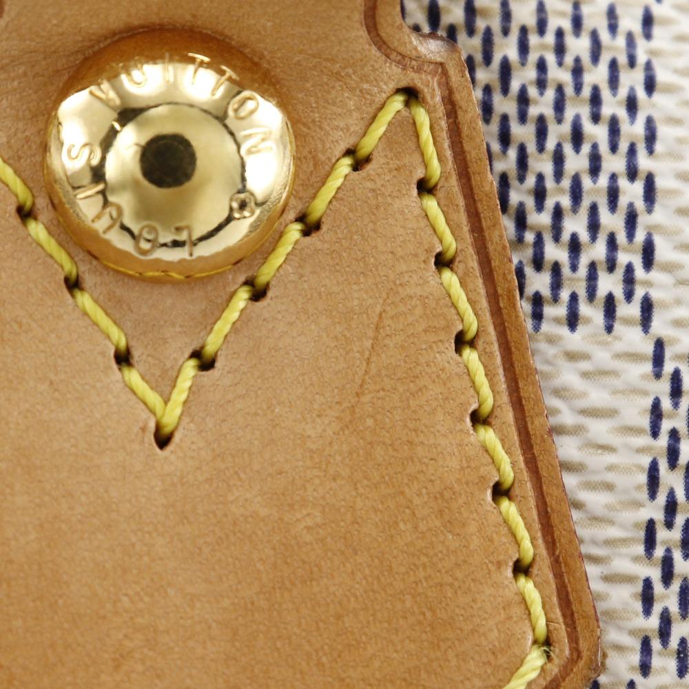 LOUIS VUITTON Saleya PM Handbag N51186 White Damier Azur Canvas Women Used