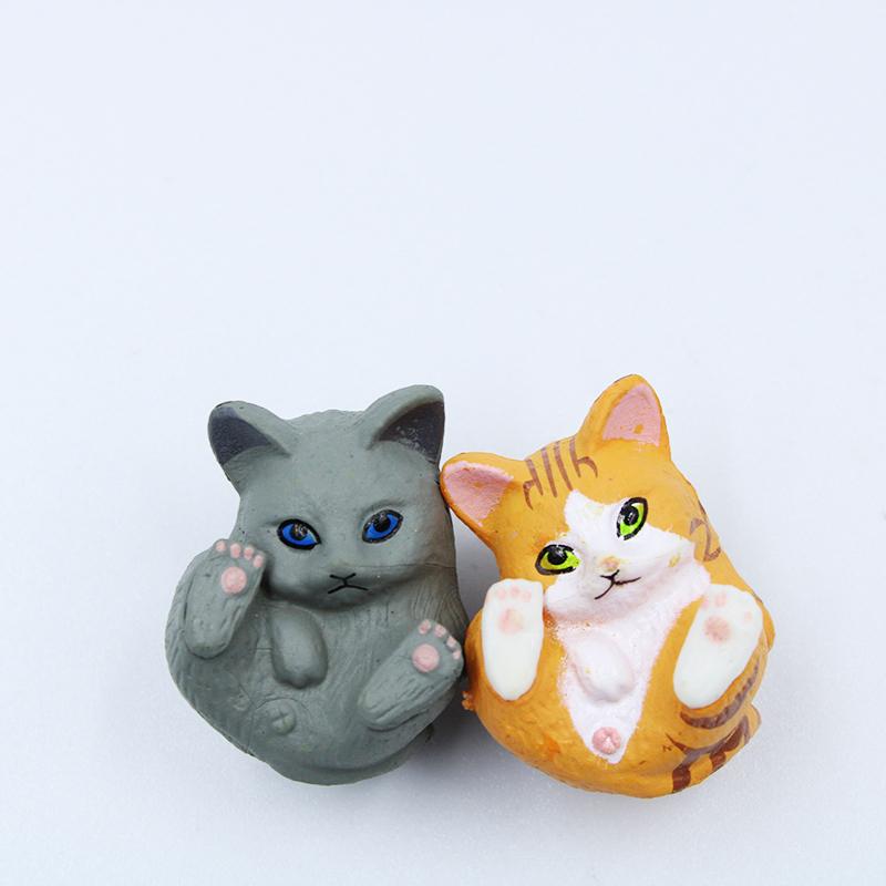 Funny 8Pcs Cute Kawaii Mini Cat Ornament Home Decor Miniature Figurines Toys Garden Animal Statue Children Room Decoration Kids Gift