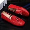 Herren Mokassins Fahrschuhe Komfort Leder Ballerinas Lässig Slipper Übergröße Farbe Weiß Erbsenschuhe Große Größe
