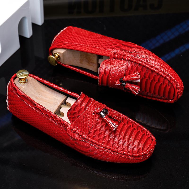 Herren Mokassins Fahrschuhe Komfort Leder Ballerinas Lässig Slipper Übergröße Farbe Weiß Erbsenschuhe Große Größe