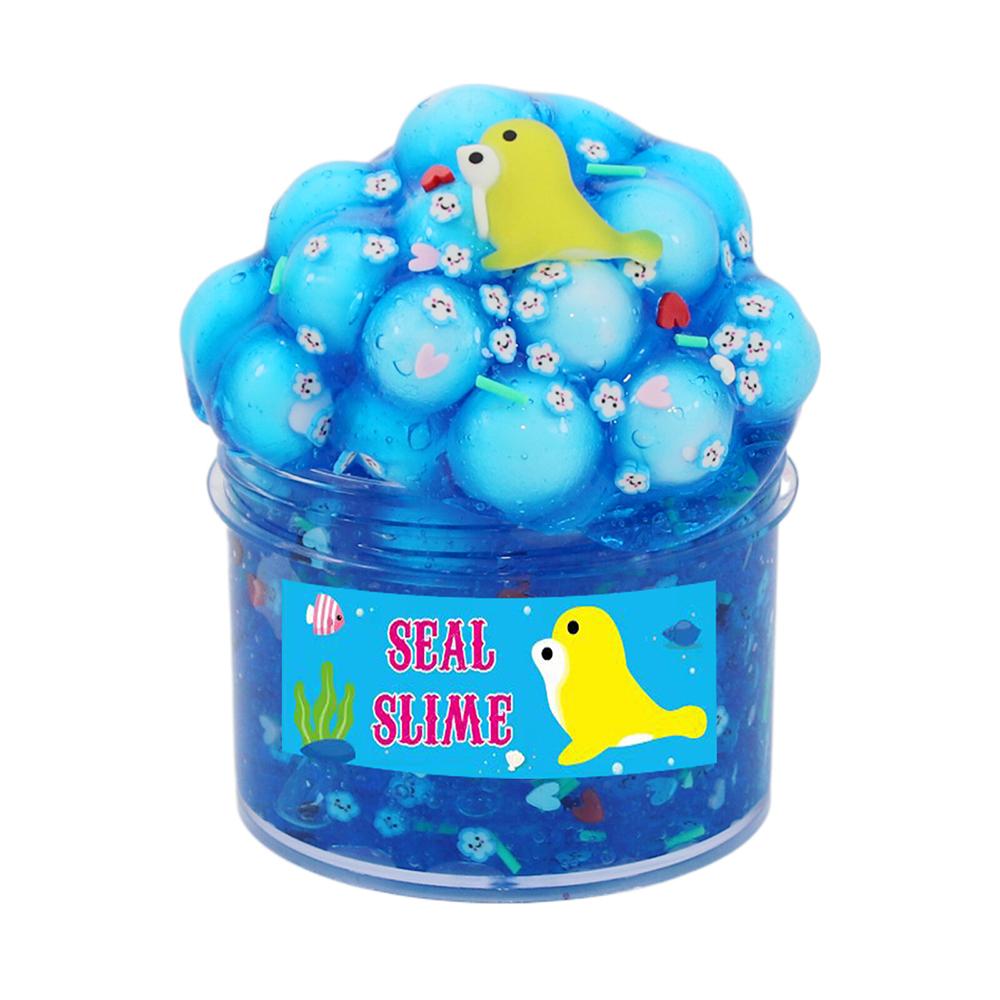 2.37oz Jelly Cube Crunchy Crystal Slime kit Clear Sticky Slime Soft DIY Non-Sticky Stretchy Sludge Party Favors Birthday Gifts