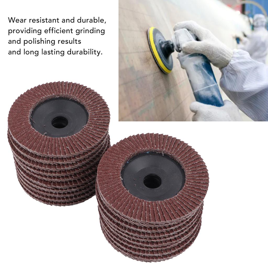 20PCS Sandpaper Flap Discs 80 Grit 100x16mm Flat Flap Discs Abrasive Grinding Wheel Flap Discs Set Flat Flap Discs Grinding Disc