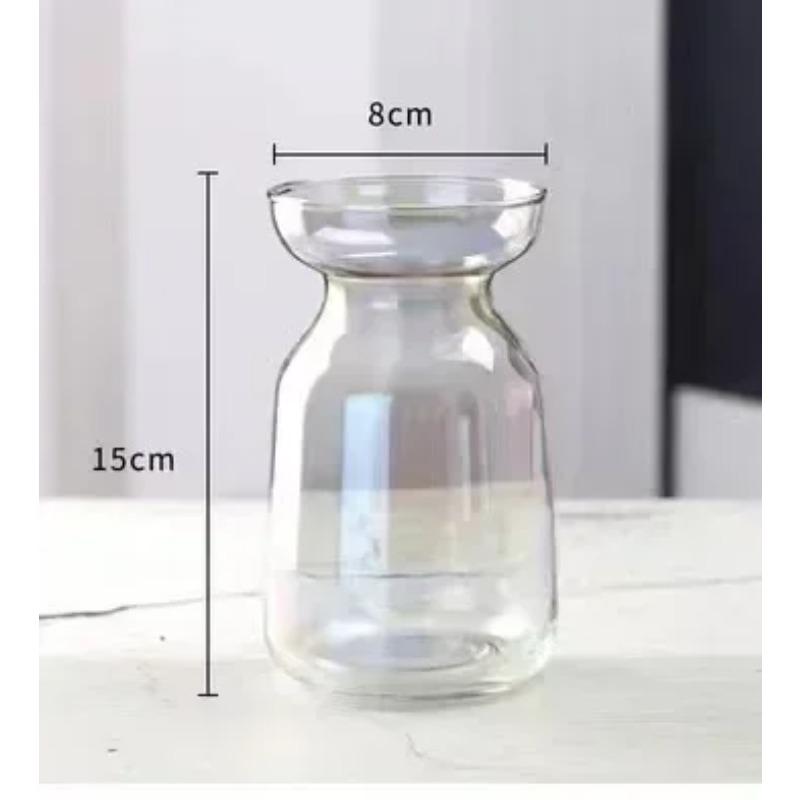 

Цветочная ваза для украшения стола, стеклянная ваза для гостиной, украшения стола, ручная работа, настольная ваза для растений, украшение для дома 15*8cm