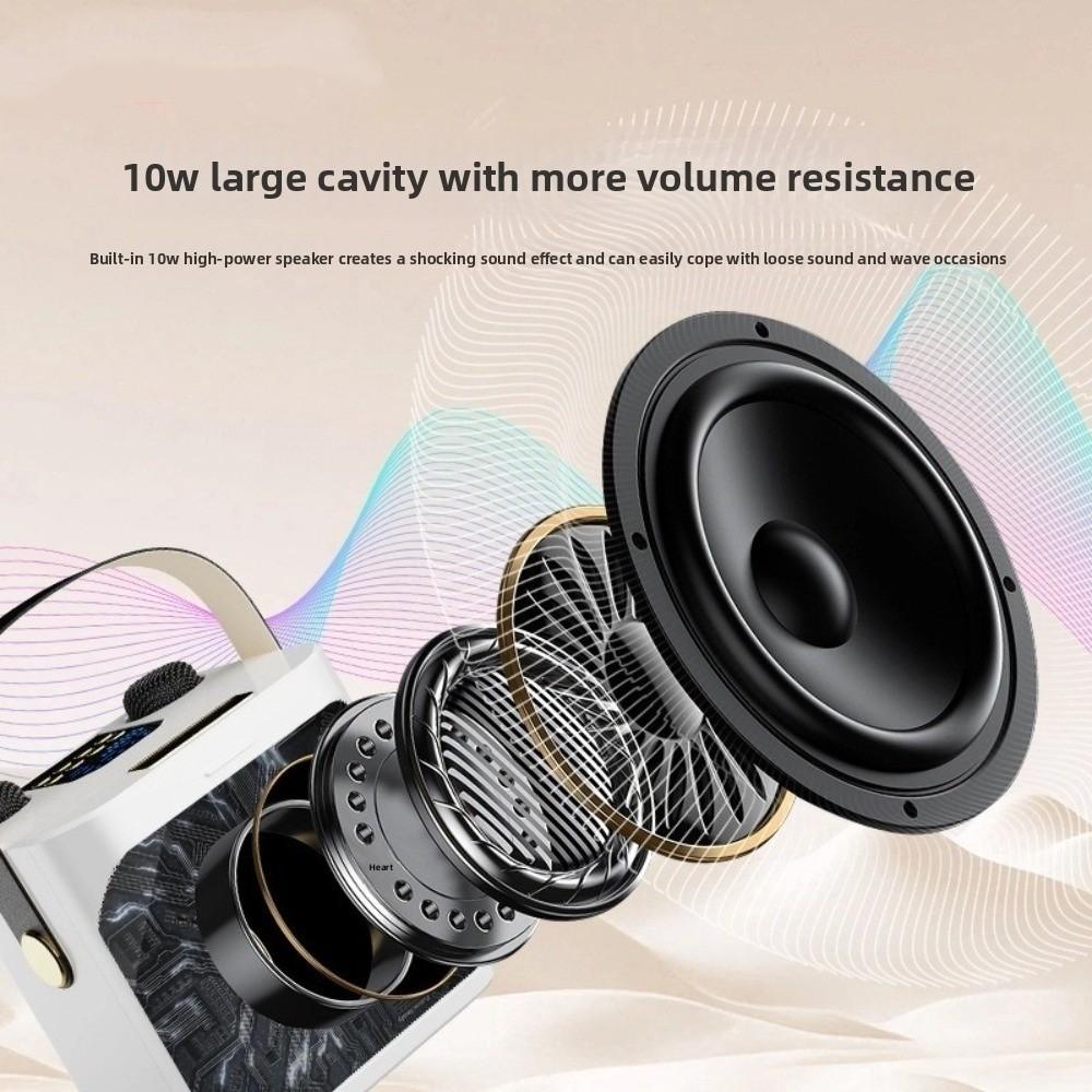 High Power 360 Stereo Surround Karaoke Bluetooth 5.3 Karaoke Machine  Home TV KTV