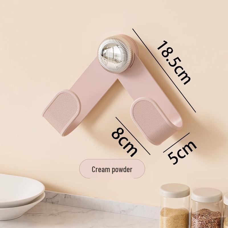 Wall-Mounted Rotating Pot Lid Organizer with Suction Cup, Punch-Free Kitchen Storage Rack for Hanging and Cutting Boards.
