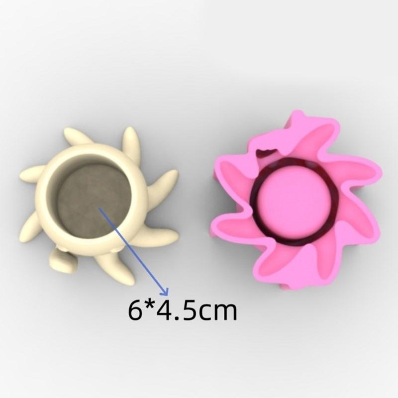 Octopus Succulent Planter Silicone Mold Crafting Vase Moulds Silicone Pen Holder Moulds Silicone Texture for Home Decors