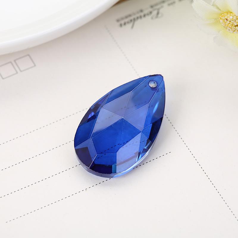 D5 5Pcs DIY Crystal 38mm Waterdrop Colorful Faceted Pendant Prism Chandelier Party Wedding Curtain Christmas Hanging Ornaments