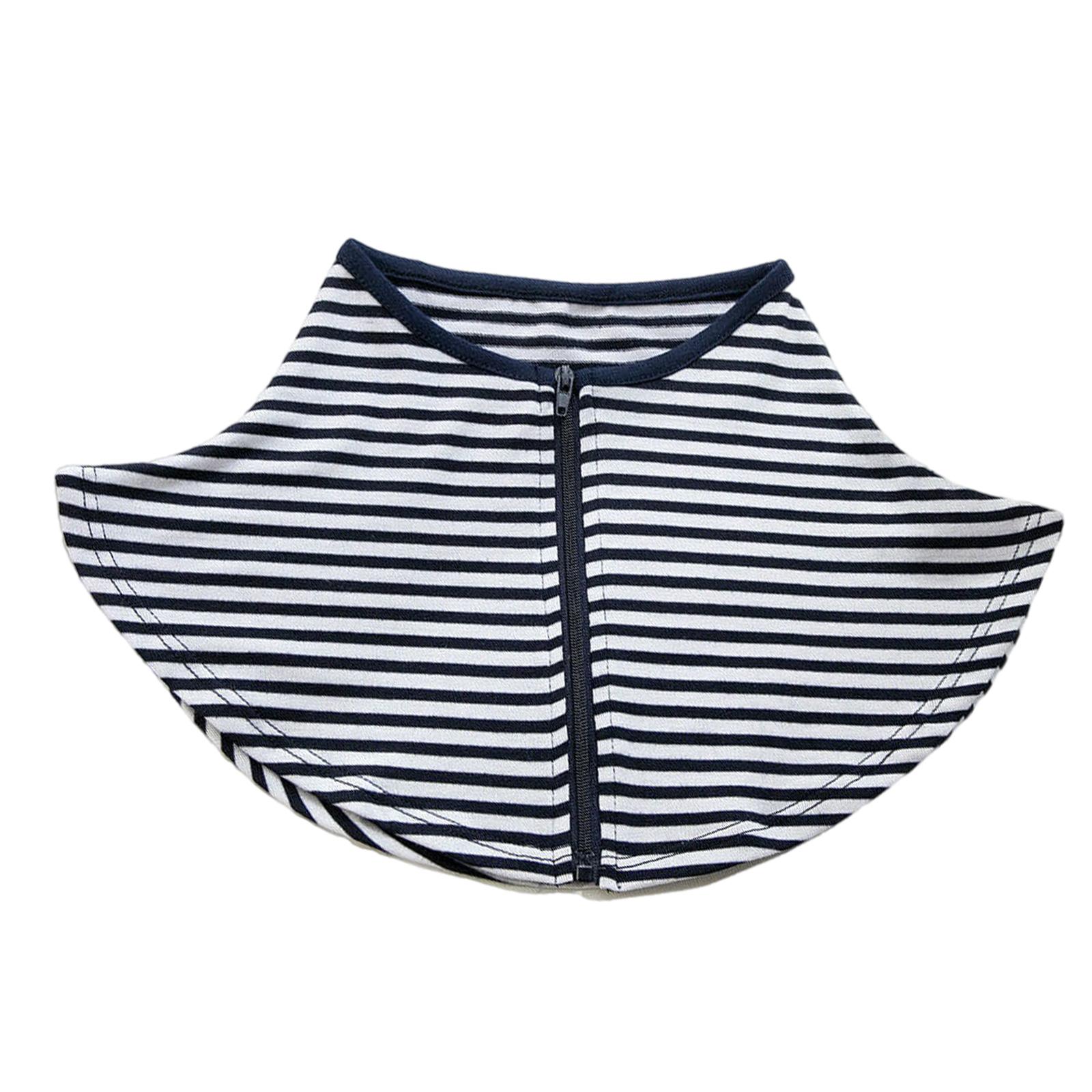 

Модный полосатый съемный искусственный воротник шарф аксессуар для женщин защита от солнца на молнии ложный воротник шаль накидка 3