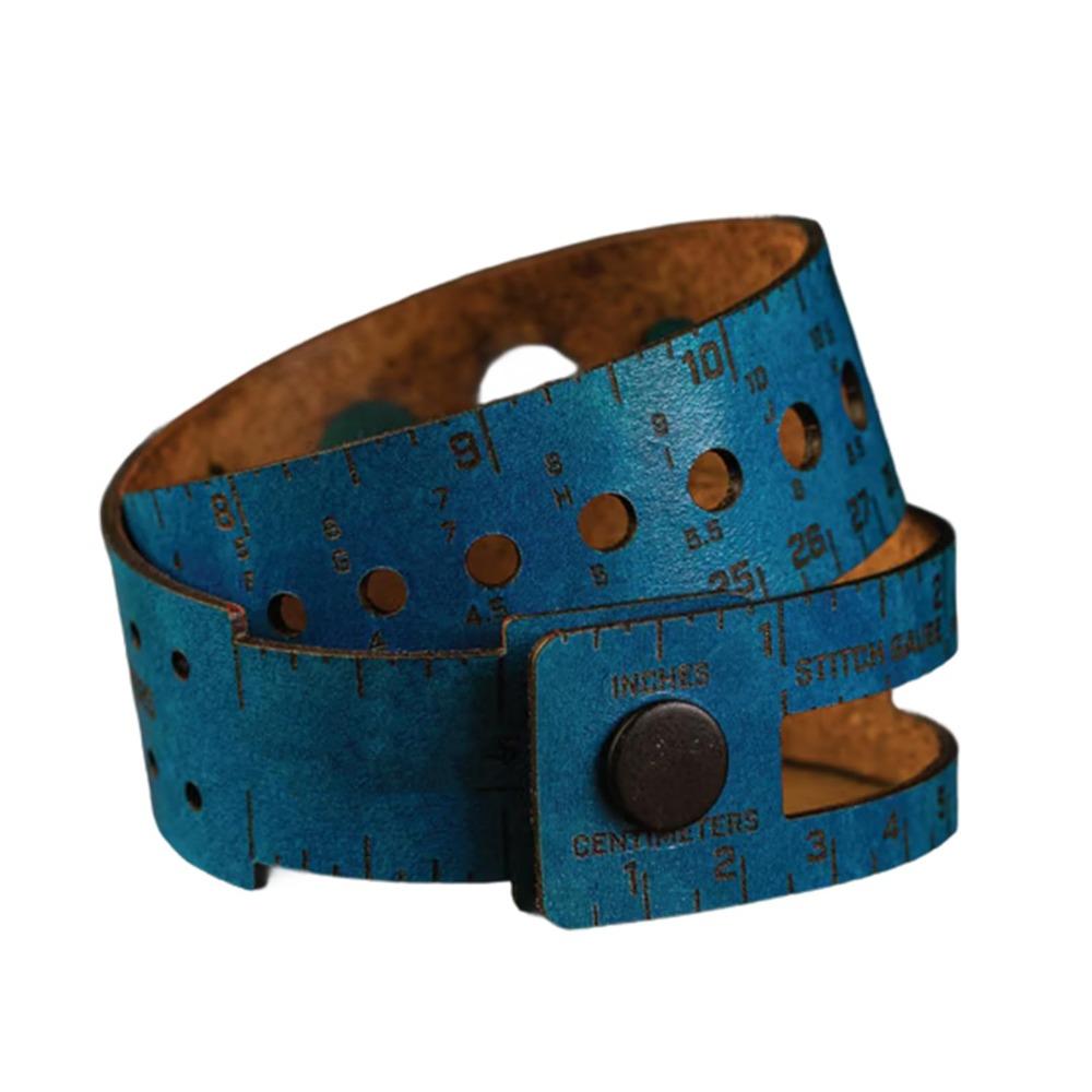 Multifunctional 7-in-1 Leather Measuring Tool Portable Gift for Crafter Crocheter Handmade Companion Ruler