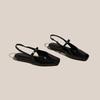 Fashion Soft Leather Square Toe Women Pumps Sandals Buckle Strap Casual Party Low Heels Female Shoes