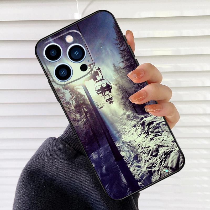 Skiing Snow Snowboard Ski Phone Cover For iPhone 16 15 12 11 13 14 Pro Max Mini X XR XS Max Plus Phone Case