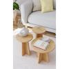 Mushroom 3 Piece Nesting Table Scandinavian Style - Sapphire Oak