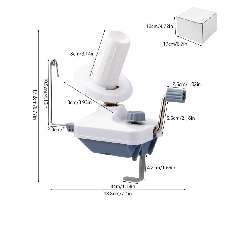 Hand Cranked Yarn Winder ABS Metal Yarn Winding Machine with Anti Slip Base for Knitting Enthusiasts Sewing Project