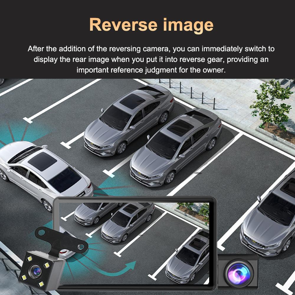 Three Recording High-definition Night Vision 3-channel Reversing Camera Integrated Car Driving Recorder