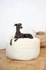 Oval Natural Wool Pet Bed - White 80 cm