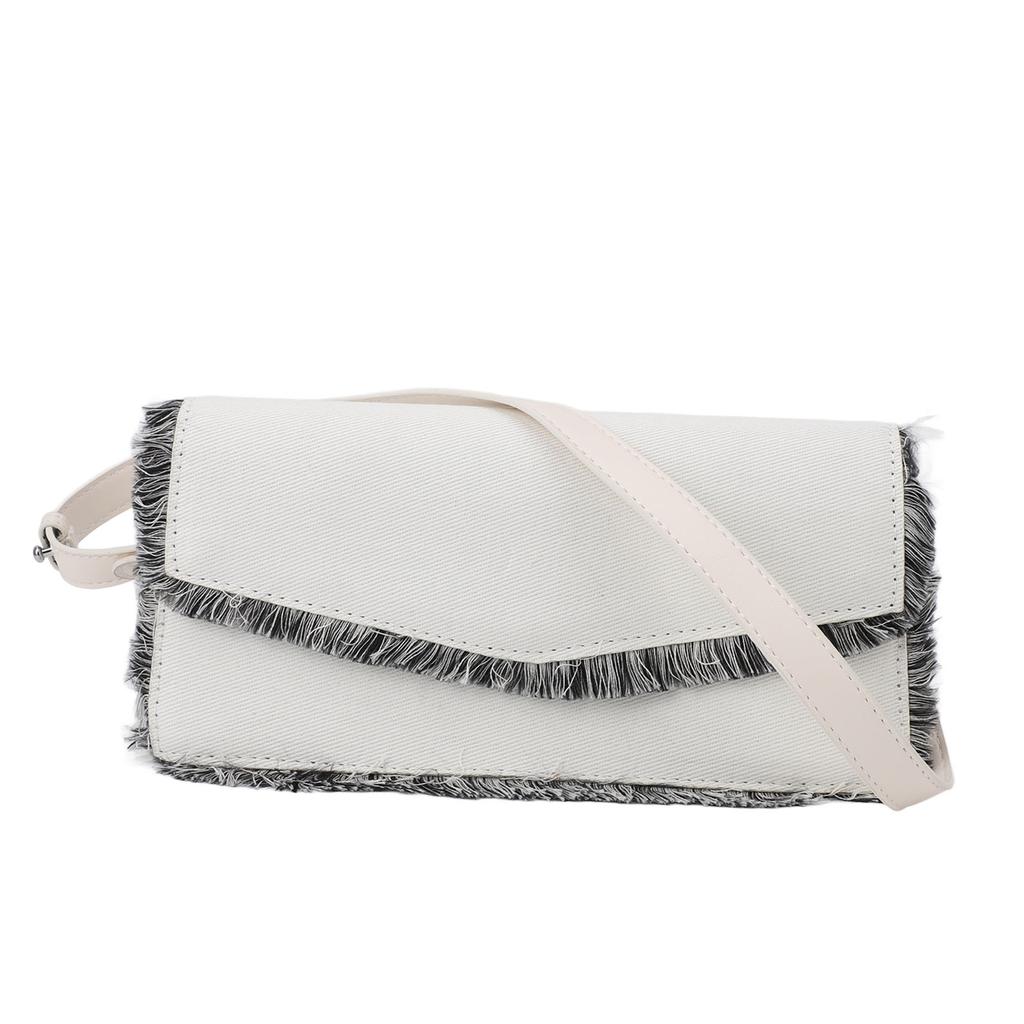Underarm Bag Simple Stylish Shoulder Bag Ample Storage Space Fringe Handbag for Daily Outings