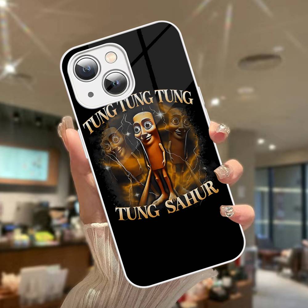 I-ITALIANS B-Brainrot Creative Animal Tempered Glass For Iphone 14 13 12 11 Pro Mini XS MAX 14Plus X XS XR Fundas