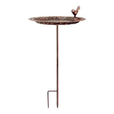Winter Resistant Large Vintage Metal Bird Bath Basin Decorative Garden Water Bowl For Wildlife Birds Patios Decoration