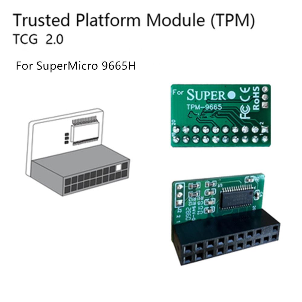 20 Pin TPM 2.0 Module Trusted Platform Fit For SuperMicro AOM-TPM-9665H TCG 2.0