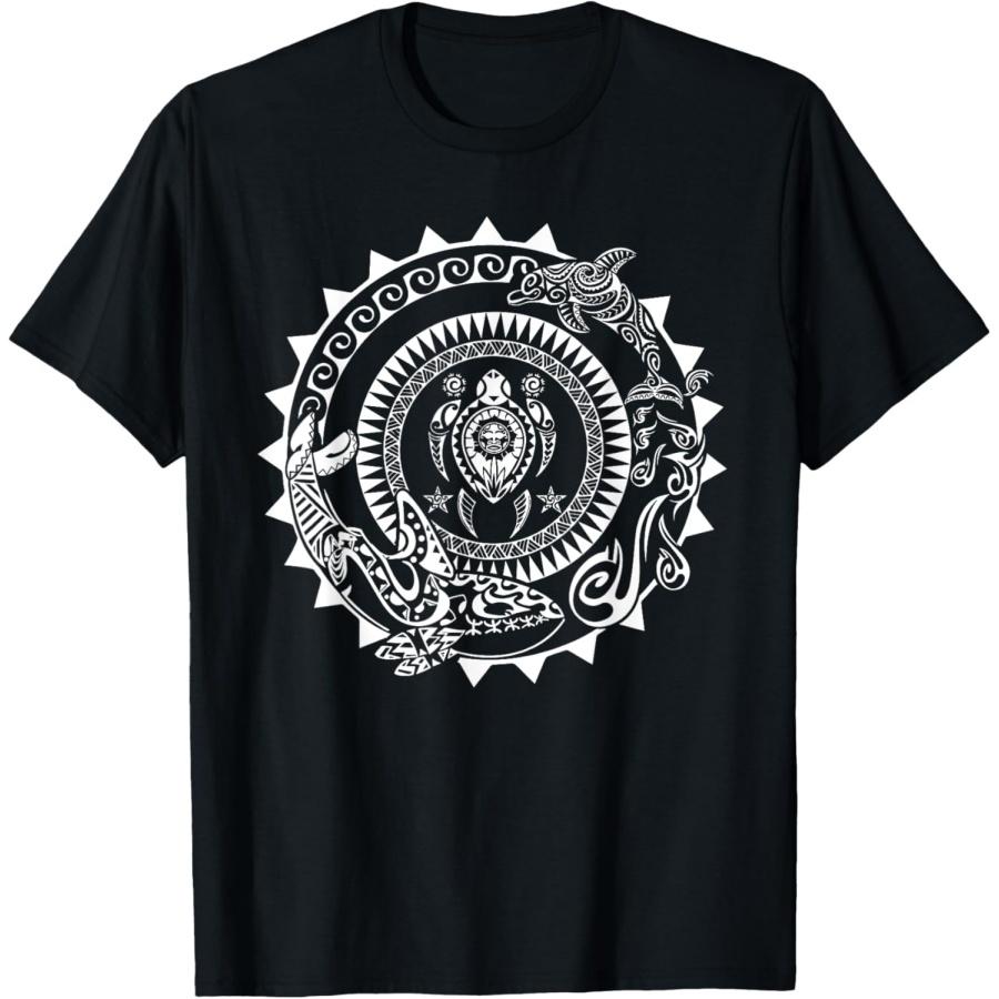Maori Polynesian Tattoo Orca Dolphin Turtle Scuba Diving T-Shirt S