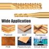 Milling Cutter Carbide End Milling Tools 0.8-3.175mm TiN Coated CNC Router Bits End Mill for PCB Machine Cutter Engraving Edge