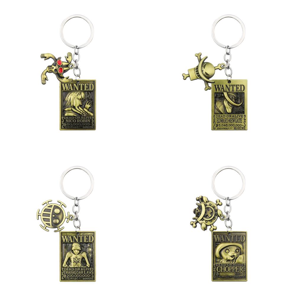 One Piece Keychain Set With Zinc Alloy Characters For Anime Fans And Gift Giving