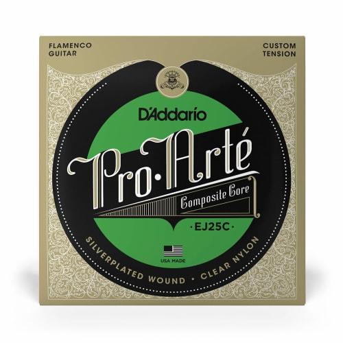 D'Addario EJ25C Flamenco Classical Guitar Strings, Clear Nylon