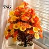 Colorful Yard Ornamentation Artificial Petunia Flower Stake, Fake Morning Glory Ground Stake Flower, Weatherproof Landscaping Outdoor UV?Resistant
