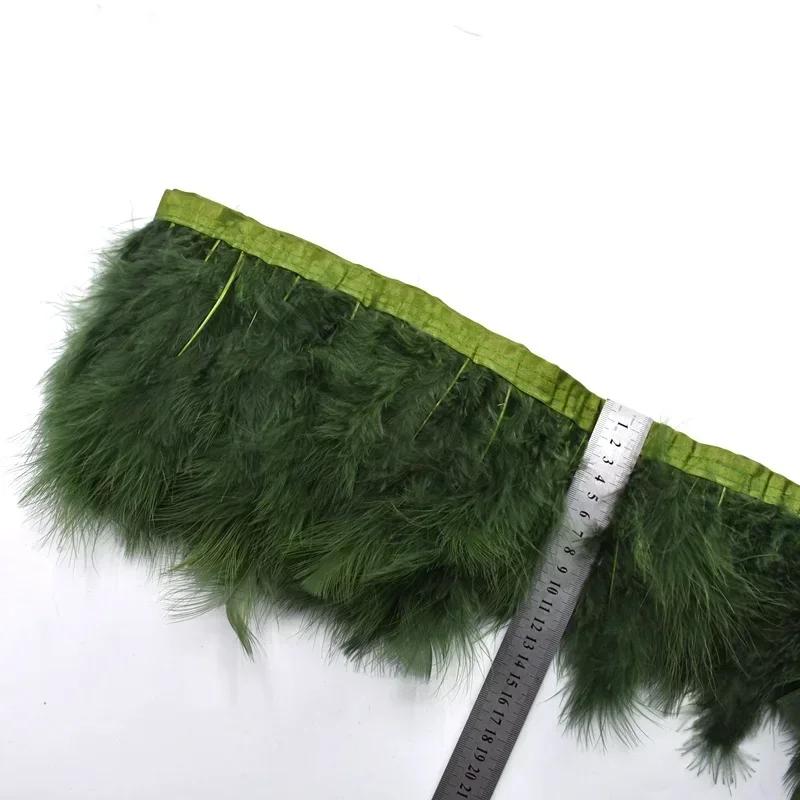 2Yards/lot Natural Fluffy Marabou Feather Trims Fringe 6-8inch Turkey Feathers for Crafts Ribbon Boa Clothing Wedding Decoration