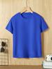 Boys' Casual Fashion Outdoor Solid Color Crew Neck Short-sleeved T-shirt