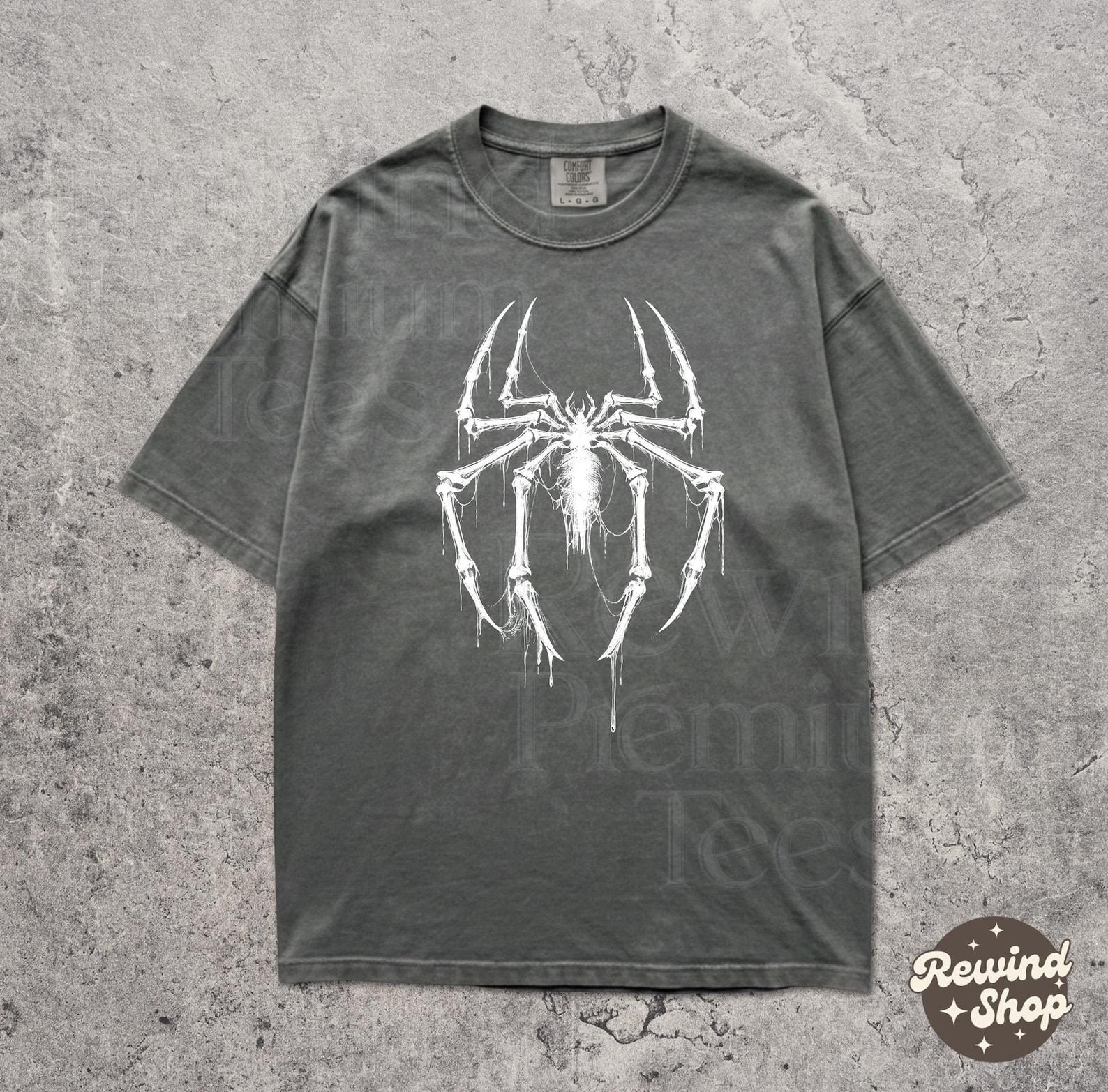 Grunge Spider Comfort Colors Tshirt - Y2K Spider Pump Cover Shirt - Gothic Graphic Tee XL