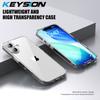 KEYSION Shockproof Armor Clear Phone Case for iPhone 17 HD Transparent Soft TPU Silicone+PC Phone Back Cover for iPhone 17 2025