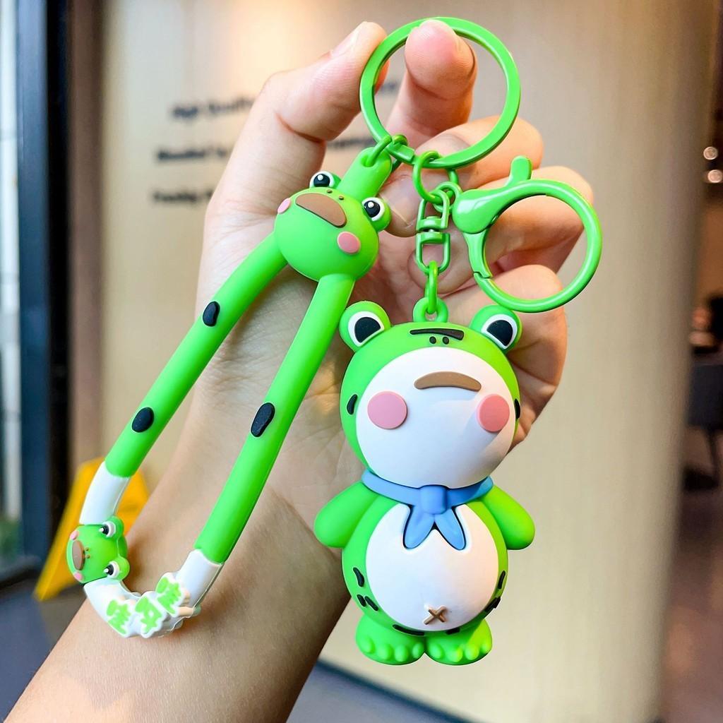 

And Fun Stylish Frog Keychain Silicone Design For Keys And Bags светло-зеленый