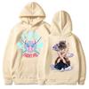 Inosuke Hashibira Inosuke Trykket Hettegenser Høstfleece Dame Herre Harajuku Anime Hettegenser Fleece Løse Casual Hettegensere