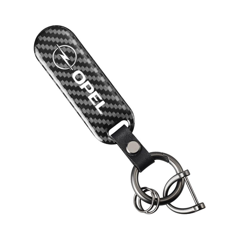 

Carbon Fiber Texture Car Key Chain Ring Auto Keychain For Opel Astra Insignia Vivaro Corsa Mokka Zafira Vectra OPC Vauxhall