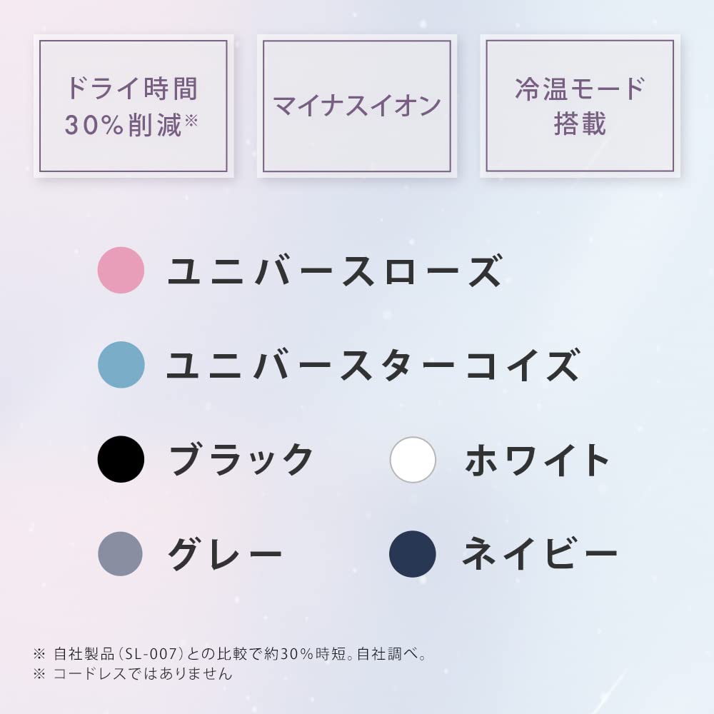 SALONIA Speedy Ion Dryer Large Air Quick Negative Foldable Hair 3 Cooling and Temperature Adjustments [2023 Spring/Summer Limited] [Universe