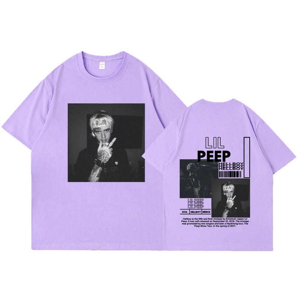 

Rapper Lil Peep TShirt Hellboy Crybaby Hip Hop Graphic T shirt Summer Unisexs Women Clothing Aesthetic Oversized Cotton Tee Shirt 4XL