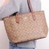 Coach City Zip Tote 30 Vintage Print Zipper Closure Canvas With Leather Tote Bag Shopping Bag Handheld Shoulder Bag Large Women Tote 58292-IMBDX