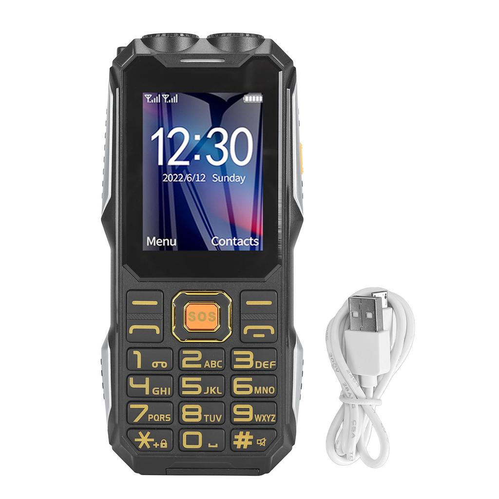 4G Rugged Senior Cell Phone 2.6 Inch Screen Big Button 16800mAh Dual LED Flashlight Dual SIM Dual Standby