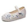 Wanqing 2024 Summer Embroidered Hanfu Women's Bow Shoes with Inner Lift