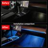 Center Console Dashboard Neon Light Tubes For Tesla Model 3 Y 2021 2022 RGB Interior Ambient LED Strip Lights App Controller