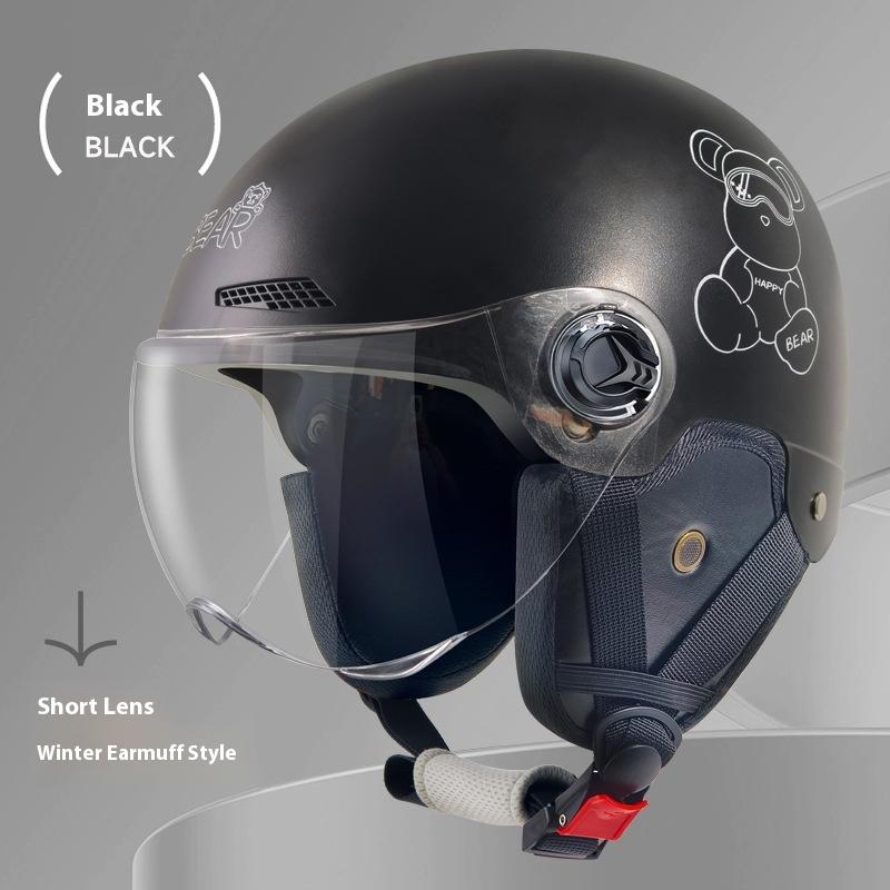 Electric Vehicle, Motorcycle, Women's Summer Battery Car, Half Helmet, Men's Four-season Universal Safety Helmet