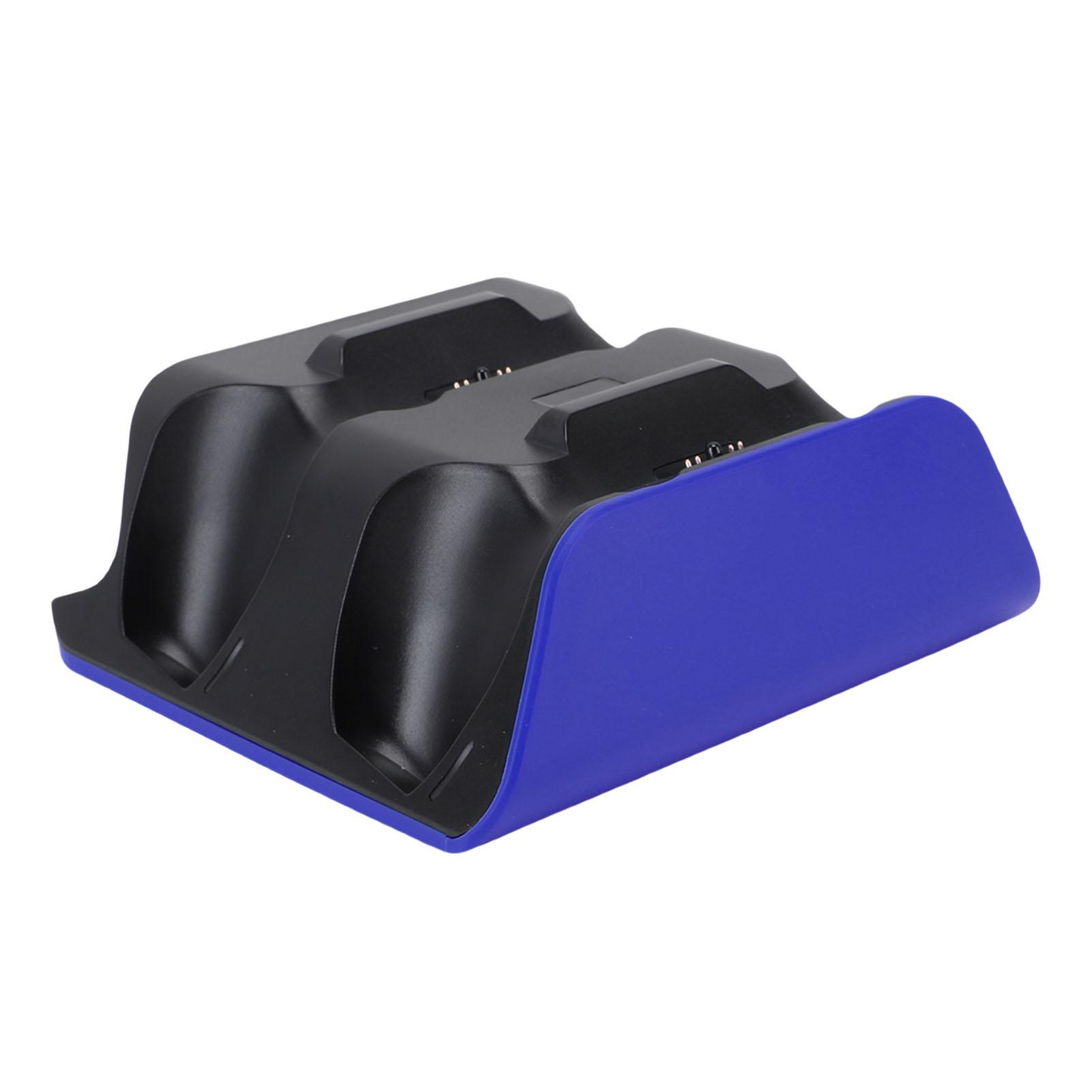 

Зарядная станция, подходящая для контроллера Edge, двойной контроллер игровой консоли, зарядная док-станция, подставка для хранения с USB-кабелем blue and black