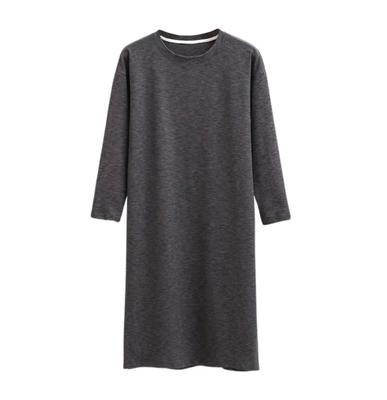 AKUNSY Dralon Long Sleeve Crew Neck Sleeper Pajama Perfect for and Loose Solid and Plus Sizes Available Men's Dress, Spring, Autumn, Winter. Fit,