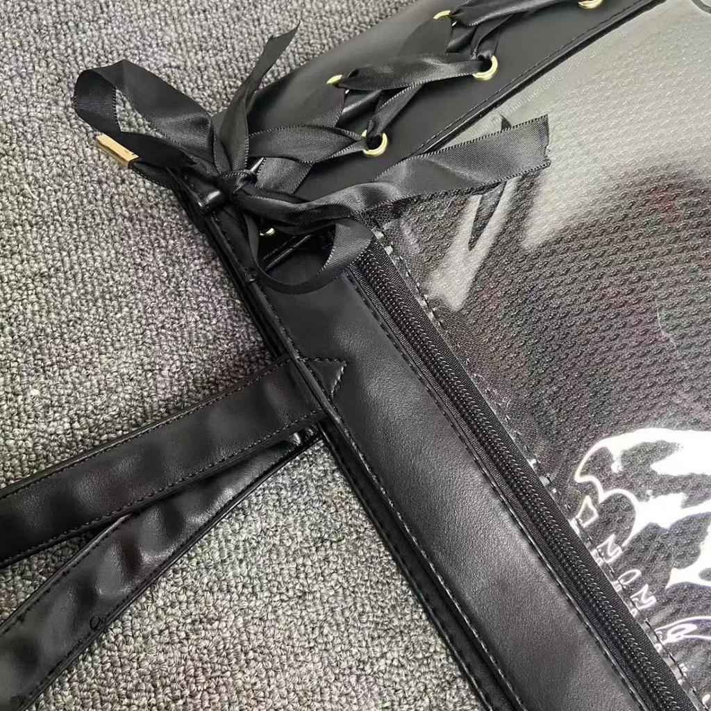 JK Girl Anime Big Appetite Transparent College Style Hand Bill of Lading Shoulder Bag Fashion Ulzzang Ita Bag Tote Bag