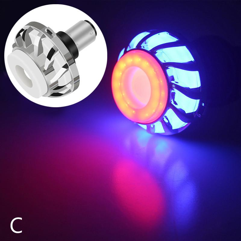 Motorcycle Warning Lamp Angel Eye Tail Brake Rear Lights LED Motorbike Brake Lamp Flash Strobe Accessories Universal