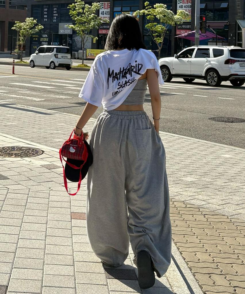 MAHAGRID Record Graffiti Logo Tee White(Mg2Gmmt518A)